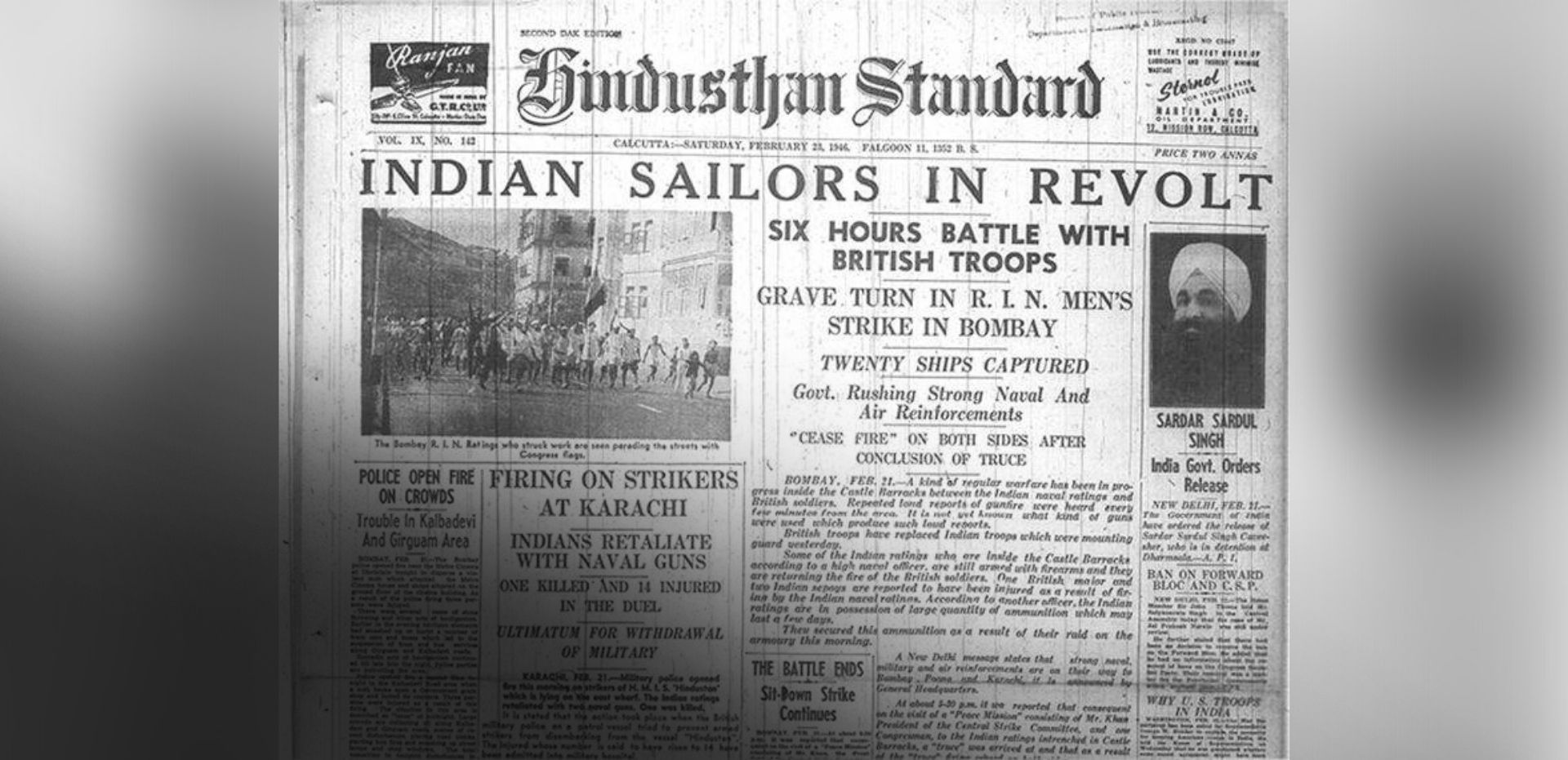 <p>202. Remembering The Royal Indian Navy Uprising</p>